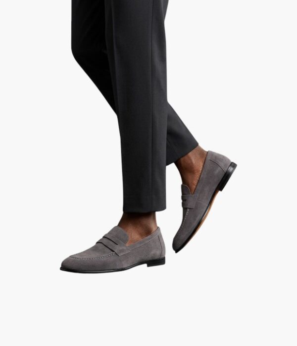 Mens Leather Seude Loafers
