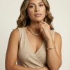 18K Gold Plated Cuban Chain Rhinestone Jewelry Set