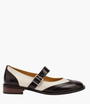 Square Toe Mary Jane Leather Shoes for Women